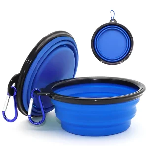 Bol pliabil pentru caini, castron portabil pentru apa si mancare