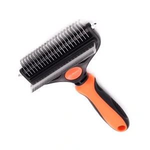 Perie Păr Profesională Câini, Pisici, Animale, Trimmer și Țesală 2 în 1, pentru descălecire blană, năpârlire, tuns par lung si scurt